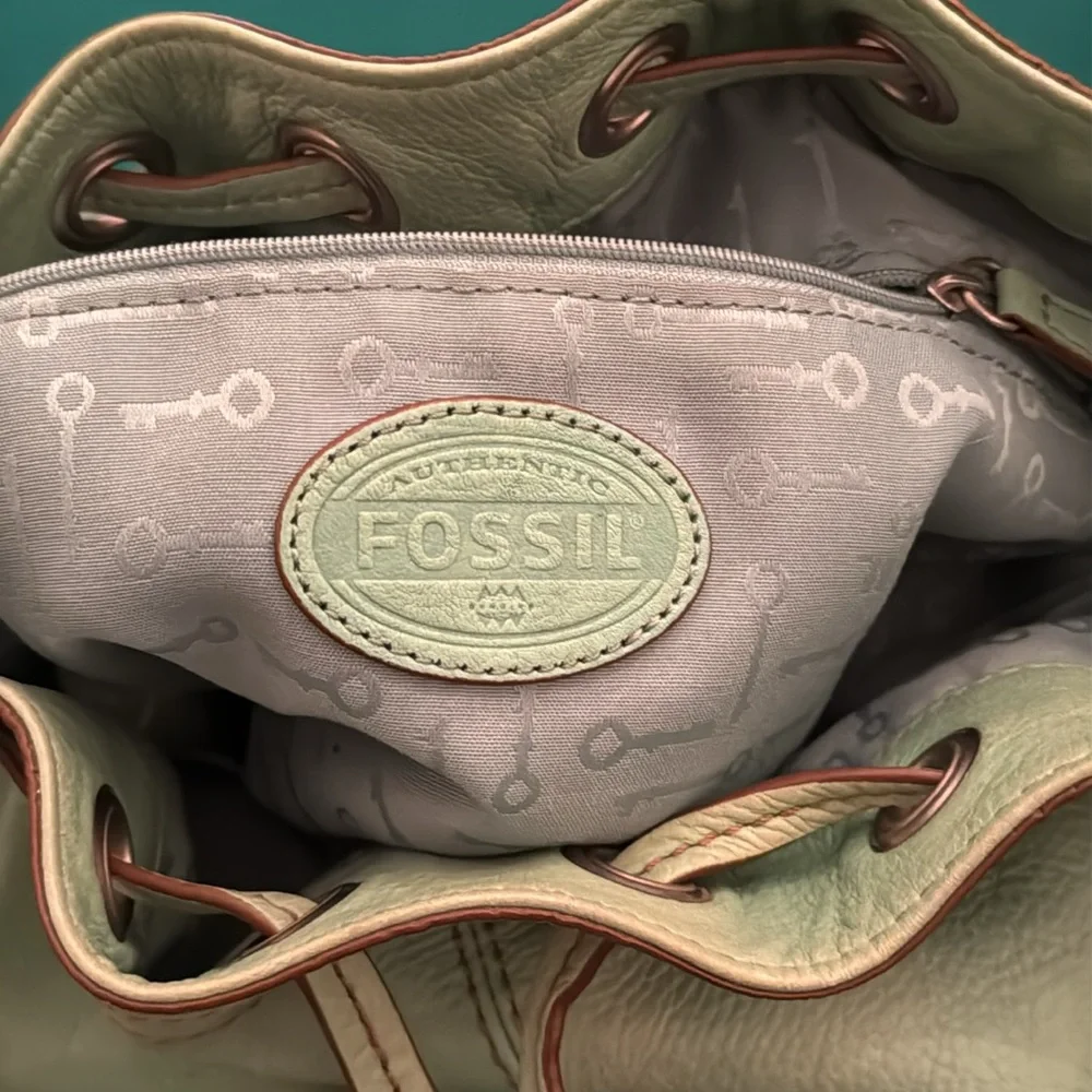 Fossil mint green vintage hobo” bag. Such a cool 60’s color!! No 🔐😞 (OLCC)